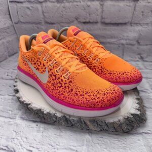 Nike Free RN Distance Running Shoe Women's Size 10.5 Atomic Orange Pink Bliss